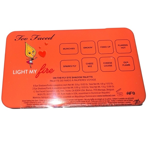 NWB Too Faced Light My Fire Eyeshadow Palette Vibrant Warm Tones Limited Edition - Picture 9 of 9